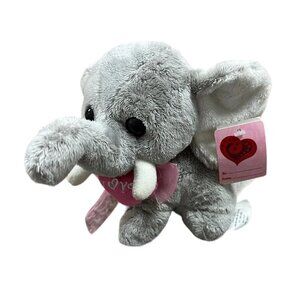 Elephant Plush Valentine Stuffed Animal Walmart Big Head Jungle I Love You Heart